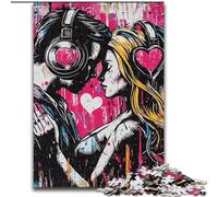 Puzzles pour Adultes et Adolescents 1000 pièces Couple Graffiti, adapté aux Personnes de 14 Ans et Plus Jeux éducatifs Cadeaux Secret Santa (Taille 50x75cm)