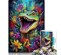 Puzzles pour Adultes et Adolescents 1000 pièces Crocodiles du Nil, Jouets éducatifs, Jeux Anti-Stress, décoration d'intérieur Unique et Cadeaux (75x50cm)