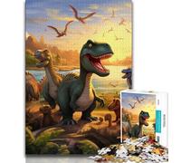 Puzzles pour Adultes et Adolescents 1000 pièces Dinosaur World Teenager Jigsaw Jeu Stimulant pour est idéal comme Cadeau pour Toute la Famille 38x26cm