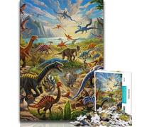 Puzzles pour Adultes et Adolescents 1000 pièces Dinosaur World Teenager Jigsaw Jeu Stimulant pour est idéal comme Cadeau pour Toute la Famille 38x26cm