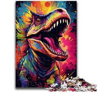 Puzzles pour Adultes et Adolescents 1000 pièces Dinosaure en colère Jeu Stimulant et Jeu Familial Idéal comme Cadeau pour Toute la Famille 50x75cm