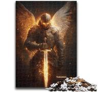 Puzzles pour Adultes et Adolescents 1000 pièces Dix Chevaliers Anges médiévaux Puzzle 1000 pièces, Jeu Stimulant, pour Toute la Famille 38x26cm
