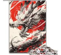 Puzzles pour Adultes et Adolescents 1000 pièces Dragon Aquarelle Jouet éducatif intellectuel décompressant Cadeaux du Père Noël Secret 50x75cm