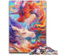 Puzzles pour Adultes et Adolescents 1000 pièces Dragon coloré Jeux éducatifs Décoration de la Maison Jeu éducatif pour Anniversaire, Noël 50x75cm