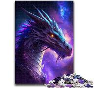 Puzzles pour Adultes et Adolescents 1000 pièces Dragon Cosmique pour Les 14 Ans et Plus Jouet éducatif intellectuel décompressant Excellent Cadeau 38x26cm