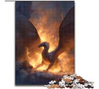 Puzzles pour Adultes et Adolescents, 1000 pièces, Dragon de Flamme, Jouet éléphant, Jeu intellectuel, Cadeau d'anniversaire, décoration Murale pour Les 14 Ans et Plus (Taille 50x75cm)