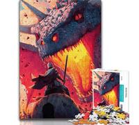 Puzzles pour Adultes et Adolescents, 1000 pièces, Dragon Knight, Difficile à réaliser, mais Amusant et Humoristique, Cadeau d'anniversaire et Cadeau Unique (75x50cm)
