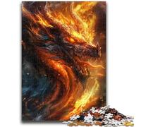 Puzzles pour Adultes et Adolescents 1000 pièces Dragon Volant Fantastique Anti-Stress Défi Difficile À Offrir en Cadeau à Toute la Famille 50x75cm