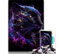 Puzzles pour Adultes et Adolescents 1000 pièces Electric Storm Panther Jeu Stimulant idéal comme Cadeau pour Toute la Famille 38x26cm