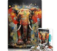 Puzzles pour Adultes et Adolescents 1000 pièces Éléphant d'Afrique, pour Jeu éducatif, Jouet de défi, Cadeau d'anniversaire, Cadeaux, Art Mural 38x26cm
