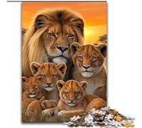 Puzzles pour Adultes et Adolescents, 1000 pièces, Famille de Lions africains, Jeu éducatif, défi, Jouet pour améliorer la mémoire, pour Les 14 Ans et Plus (Taille 26x38cm)