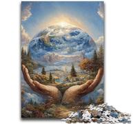 Puzzles pour Adultes et Adolescents 1000 pièces Fantasy Earth pour 14 Ans et Plus Difficile à Terminer mais Amusant et Humoristique Cadeau d'anniversaire 50x75cm
