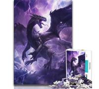 Puzzles pour Adultes et Adolescents 1000 pièces Fantasy Flying Dragon Teenager Jigsaw, idéal comme Cadeau pour Toute la Famille Convient aux Enfants de 14 Ans et Plus (Taille 75x50cm)