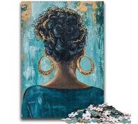 Puzzles pour Adultes et Adolescents 1000 pièces Femme Afro-américaine Difficile à compléter mais Amusant et Humoristique Jeu éducatif pour Anniversaire 50x75cm