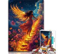 Puzzles pour Adultes et Adolescents 1000 pièces Fille de feu avec des Ailes, Aide Le Cerveau à exercer des Jouets addictifs pour cultiver la Patience Collection d'artistes, Beaux-Arts (75x50cm)