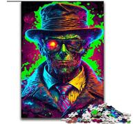 Puzzles pour Adultes et Adolescents 1000 pièces Gangster Zombie Couleur néon, Éléphant Jouet Jeu intellectuel Cadeau d'anniversaire, Cadeaux, Décoration Murale pour 14 Ans et Plus (Taille 26x38cm)