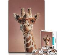 Puzzles pour Adultes et Adolescents 1000 pièces Girafe, Jeu Familial Anti-Stress, défi Difficile, renforce l'amour Entre Couples (75x50cm)