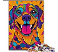 Puzzles pour Adultes et Adolescents 1000 pièces Golden Retriever, Chaque pièce est Unique - Jeu Familial Stimulant et Amusant pour Les 14 Ans (Taille 26x38cm)