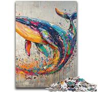 Puzzles pour Adultes et Adolescents 1000 pièces Graffiti Baleine pour Les 14 Ans et Plus Jouet éducatif intellectuel décompressant Excellent Cadeau 38x26cm