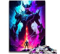 Puzzles pour Adultes et Adolescents 1000 pièces Guerrier et Cyborg Anti-Stress Défi Difficile À Offrir en Cadeau à Toute la Famille 50x75cm