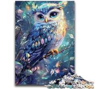 Puzzles pour Adultes et Adolescents 1000 pièces Hibou mystérieux Anti-Stress Défi Difficile Idéal comme Cadeau pour Toute la Famille 50x75cm