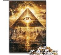 Puzzles pour Adultes et Adolescents, 1000 pièces, œil mystérieux, Anti-Stress, avec pièces de Formes aléatoires entièrement emboîtables, pour Les Enfants de 14 Ans et Plus (Taille 50x75cm)