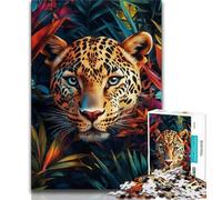 Puzzles pour Adultes et Adolescents 1000 pièces Jungle Leopard, Jeu Familial Anti-Stress, défi Difficile, renforce l'amour Entre Couples (75x50cm)
