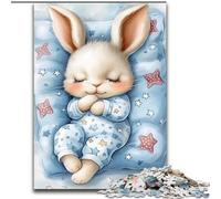 Puzzles pour Adultes et Adolescents, 1000 pièces, Lapin endormi, Jeu éducatif, défi, Jouet pour améliorer la mémoire, à partir de 14 Ans (Taille 50x75cm)