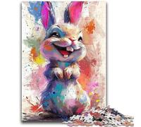 Puzzles pour Adultes et Adolescents 1000 pièces Lapin Mignon et Souriant pour Les 14 Ans et Plus Beau Jeu de Conception Beau Jeu de Conception Superbe Cadeau 50x75cm