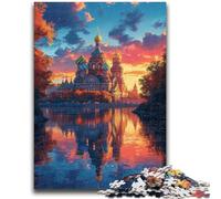 Puzzles pour Adultes et Adolescents 1000 pièces Le Puzzle coloré Taj Mahal 1000 pièces, Jeu Stimulant, idéal comme Cadeau pour Toute la Famille 38x26cm