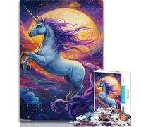 Puzzles pour Adultes et Adolescents 1000 pièces Licorne colorée pour Adolescents, idéal comme Cadeau pour Toute la Famille Convient aux Enfants de 14 Ans et Plus (Taille 38x26cm)