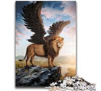 Puzzles pour Adultes et Adolescents 1000 pièces Lion ailé Anti-Stress Défi Difficile À Offrir en Cadeau à Toute la Famille 26x38cm