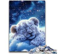 Puzzles pour Adultes et Adolescents 1000 pièces Lion endormi Amusement en Famille Idéal comme Cadeau pour Toute la Famille à partir de 14 Ans 50x75cm