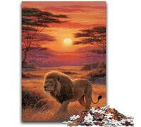Puzzles pour Adultes et Adolescents 1000 pièces Lions d'Afrique Anti-Stress Défi Difficile À Offrir en Cadeau à Toute la Famille 26x38cm