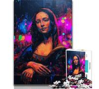 Puzzles pour Adultes et Adolescents 1000 pièces Mona Lisa, Jouets éducatifs, Jeux Anti-Stress, décoration d'intérieur Unique et Cadeaux (75x50cm)
