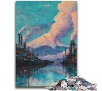 Puzzles pour Adultes et Adolescents 1000 pièces Mont Fuji Anti-Stress Défi Difficile Idéal comme Cadeau pour Toute la Famille 50x75cm