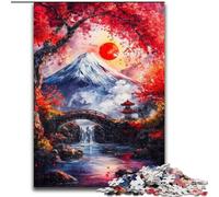 Puzzles pour Adultes et Adolescents 1000 pièces Mont Fuji, Japon Jouet éducatif intellectuel décompressant Cadeaux du Père Noël Secret 50x75cm