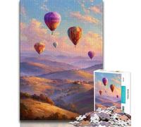 Puzzles pour Adultes et Adolescents 1000 pièces Montgolfière, Jeu Familial Anti-Stress, défi Difficile, renforce l'amour Entre Couples (38x26cm)