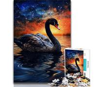 Puzzles pour Adultes et Adolescents, 1000 pièces, Motif Cygne Noir, Anti-Stress, Difficile à Imaginer, idéal comme Cadeau pour Toute la Famille (38x26cm)