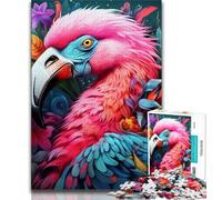 Puzzles pour Adultes et Adolescents, 1000 pièces, Motif Flamant Rose psychédélique, Jeux éducatifs, décoration d'intérieur, Jeu éducatif pour Anniversaire, Noël, 38x26cm