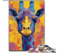Puzzles pour Adultes et Adolescents, 1000 pièces, Motif Girafe Noir et Or, idéal comme Cadeau pour Toute la Famille à partir de 14 Ans (Taille 26x38cm)