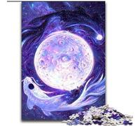 Puzzles pour Adultes et Adolescents, 1000 pièces, Motif Poisson koï de l'espace, à partir de 14 Ans, Jeux éducatifs, Jouets à Faire soi-même, œuvres d'art, Cadeau (Taille 26x38cm)