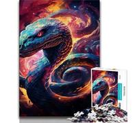 Puzzles pour Adultes et Adolescents, 1000 pièces, Motif Serpent coloré, Anti-Stress, défi Difficile, idéal comme Cadeau pour Toute la Famille (38x26cm)