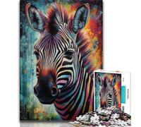 Puzzles pour Adultes et Adolescents, 1000 pièces, Motif zèbre coloré, pour stimuler Le Cerveau, Jouets addictifs pour cultiver la Patience, décoration Parfaite (38x26cm)