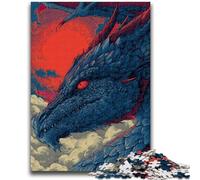 Puzzles pour Adultes et Adolescents 1000 pièces Mysterious Dragon Staycation Kill Time avec pièces entièrement emboîtables de Formes aléatoires 26x38cm
