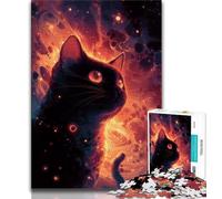 Puzzles pour Adultes et Adolescents 1000 pièces Nébuleuse du Chat Noir, Jeu Familial Anti-Stress, défi Difficile, renforce l'amour Entre Couples (38x26cm)