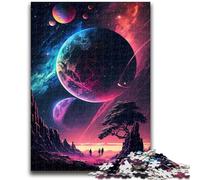 Puzzles pour Adultes et Adolescents 1000 pièces Néon Galaxy Family Fun pour est idéal comme Cadeau pour Toute la Famille à partir de 14 Ans 26x38cm