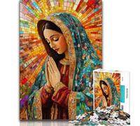 Puzzles pour Adultes et Adolescents 1000 pièces Notre-Dame de Guadalupe en prière, Aide Le Cerveau à exercer des Jouets addictifs pour cultiver la Patience Collection d'artistes, Beaux-Arts (75x50cm)