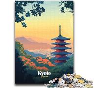 Puzzles pour Adultes et Adolescents, 1000 pièces, pagode de Kyoto, Japon, Jeu éducatif, Jouet, décoration Murale, Cadeaux d'anniversaire et de Noël Uniques (Taille 38x52cm)