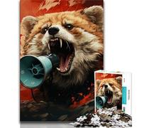 Puzzles pour Adultes et Adolescents 1000 pièces Panda Roux coloré, Jeu Familial Anti-Stress, défi Difficile, renforce l'amour Entre Couples (38x26cm)
